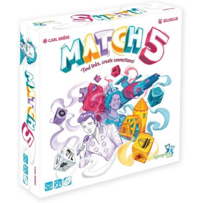 Luma Imports Match 5 Word and Dice Synapses Game, 2-8 Players, For Ages 10+