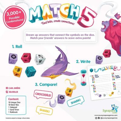 Image showing  Match 5 Word and Dice Synapses Game, 2-8 Players, For Ages 10+