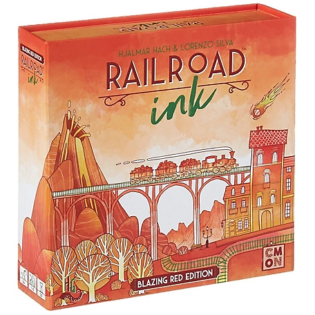 Horrible Guild Railroad Ink: Blazing Red Strategy Board Game, RRI002
