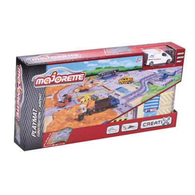 Image showing  Majorette - Creatix Construction Playmat Playset with 1 Die-Cast Car, 212056410-CONSTRUCTION