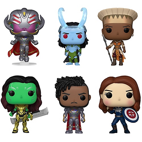 Funko What If..? Collector's Set, Infinity Ultron, Frost Giant Loki, Ramonda, Gamora, Killmonger Reaching and Captain Carter