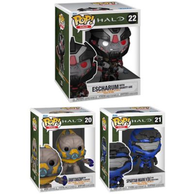 Image showing  Halo Infinite Vinyl Figure Collector's Set, Includes Grunt Conscript, Spartan Mark V B and Super POP! Escharum