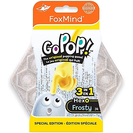 FoxMind Games Go Pop! Colorio: Frosty - Ages 3+, Push Pop Scensory Fidget Toy, GPH-S34FRST-BIL