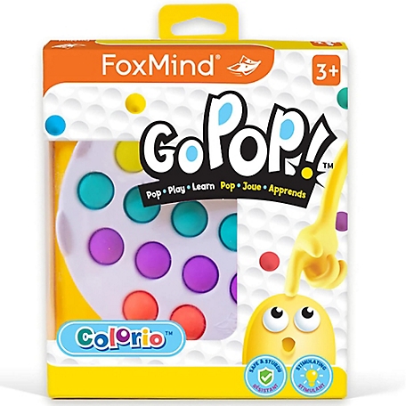 FoxMind Games Go Pop! Colorio - Ages 3+, Push Pop Scensory Fidget Toy, GP-COLORIO-ENG