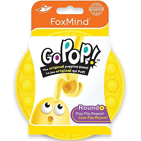 FoxMind Games Go Pop! Roundo: Yellow - the Original Popping Game, 3-in-1: Fidget Toy, GP-ROUNDO-ENG-YE