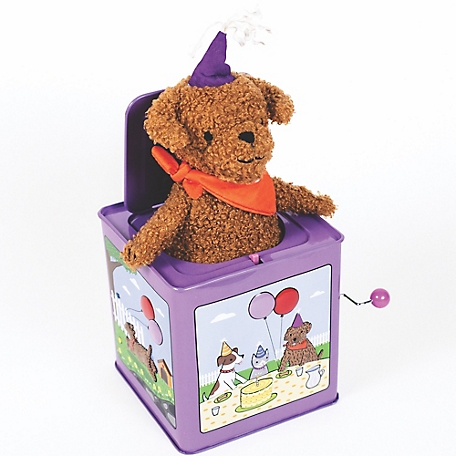 Jack Rabbit Creations Birthday Puppy Jack in the Box Toy, 966