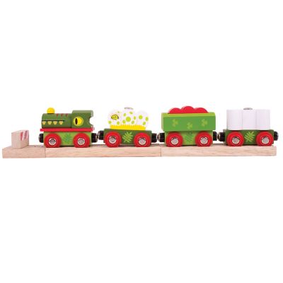 Bigjigs Toys Dinosaur Railway Engine & Train Cars, BJT465