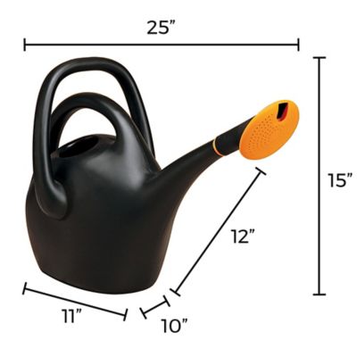 Image showing  2.6 gal. Watering Can, Easy Pour, 333 fl. oz., Black