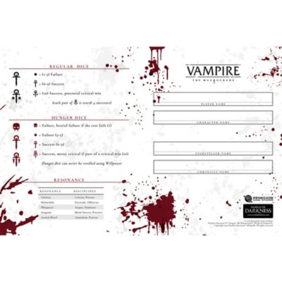 Image showing 3 th Renegade Game Studios Vampire: the Masquerade 5th Edition Roleplaying Game Character Journal