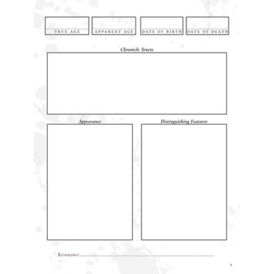 Image showing 6 th Renegade Game Studios Vampire: the Masquerade 5th Edition Roleplaying Game Character Journal