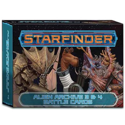 PAIZO Starfinder: Alien Archive 3&4 Battle Cards Expansion - Reference Cards for Starfinder RPG, Game Accessory, PZO7428