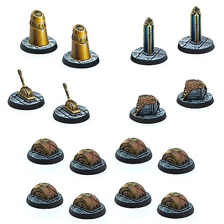 Impressions The Elder Scrolls: Call to Arms - Dwemer Markers and Tokens - 16 pc. Miniature Set, RPG Accessory, MUH0330251