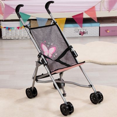 Image showing  Doll Umbrella Stroller for Dolls Up to 18 in., Gray