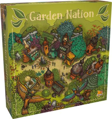 Bombyx Garden Nation - War and Building Board Game, Bombyx, Ages 10+, 2-4 Players, 60 Min, PET01EN