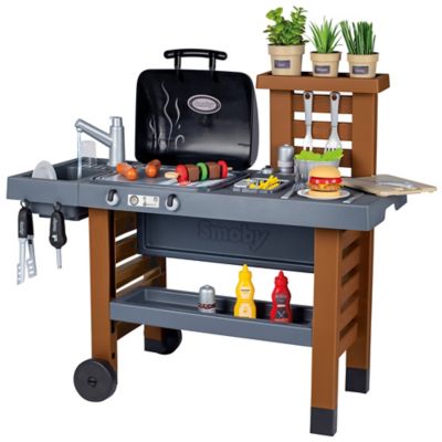 SMOBY Garden Kitchen - Outdoor 43 Accessory Play Set, Kids Ages 3+