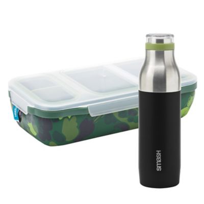 SMASH Bento Switch Up Lunch Box with Bottle. Leakproof with Adjustable Dividers, 22214