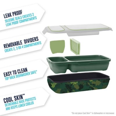 Image showing  Bento Switch Up Leakproof Insulated Lunch Box with Bottle and Adjustable Dividers, Camo