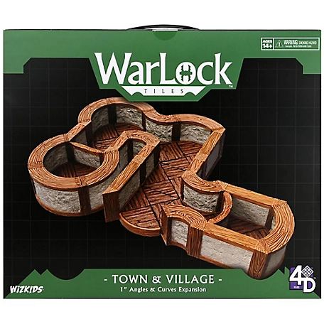 WizKids Games Warlock Tiles: 1 in. Town & Village Angles & Curves Expansion Pack