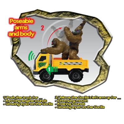 Image showing  Light & Sound: Gorilla Transporter - Children's Play Truck & Gorilla Figurine, Ages 3+, 24455