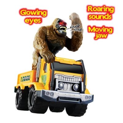 Image showing  Light & Sound: Gorilla Transporter - Children's Play Truck & Gorilla Figurine, Ages 3+, 24455