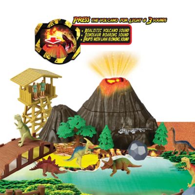 Image showing  Pre-Historic Times: Large Dinosaur Park with Walking T-Rex - Light & Sounds, Children's Playset, Ages 3+, 24353