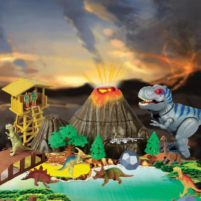 Image showing  Pre-Historic Times: Large Dinosaur Park with Walking T-Rex - Light & Sounds, Children's Playset, Ages 3+, 24353