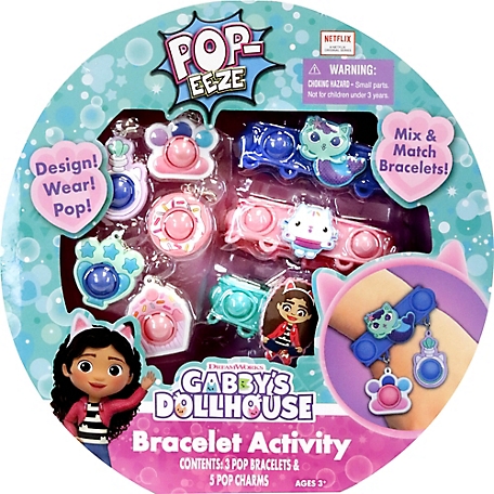 Tara Toy Pop-Eeze: Bracelet Activity Set - Gabby's Dollhouse - Jewelry Set, Popping Sensory Fun, Ages 3+, 37412