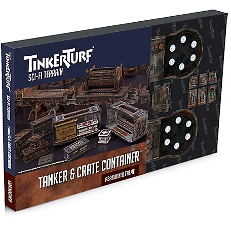 TinkerTurf Sci-Fi Terrain: Tanker & Crate Container - Abandoned Theme, TT-TCC-ABN