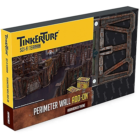 TinkerTurf Sci-Fi Terrain: Perimeter Wall Add-On - Abandoned Theme, TT-PMW-ABN