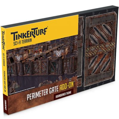 TinkerTurf Sci-Fi: Perimeter Gate Add-On - Abandoned Theme, TT-PMG-ABN