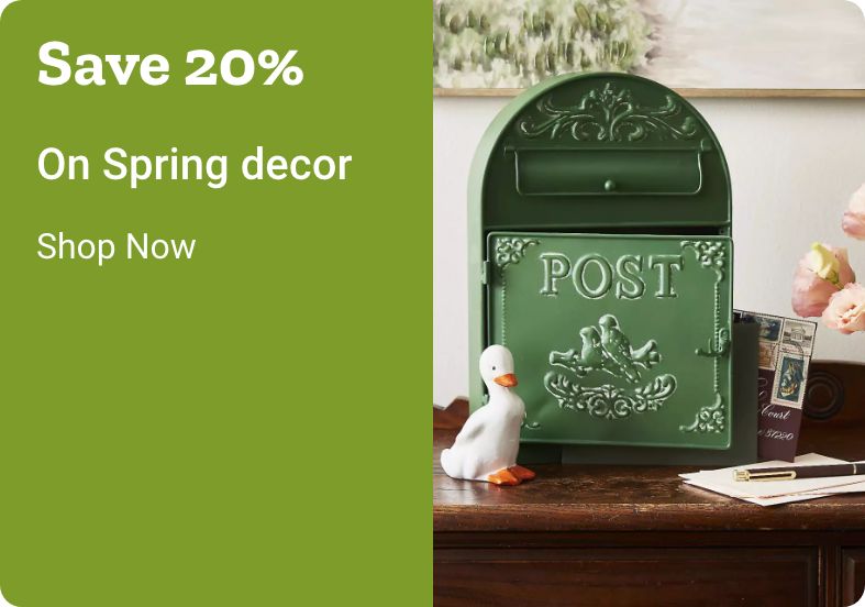 Save 20% on Spring Decor and furniture