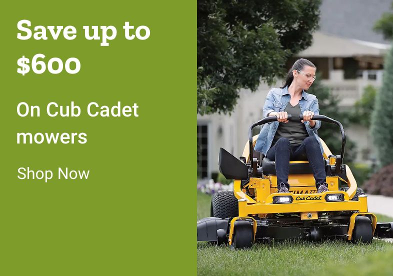 Save up to $600 On Cub Cadet mowers		 				