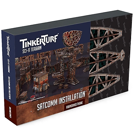 TinkerTurf Sci-Fi Terrain: Satcomm Installation - Abandoned Theme, TT-SAT-ABN