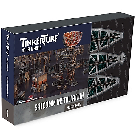 TinkerTurf Sci-Fi Terrain: Satcomm Installation - Neutral Theme, TT-SAT-NEU