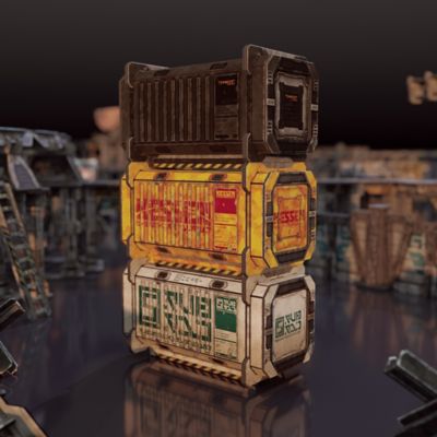 Image showing  Sci-Fi Terrain: Cargo Containers Series 3 Add-On - Neutral Theme, TT-CON-SR3