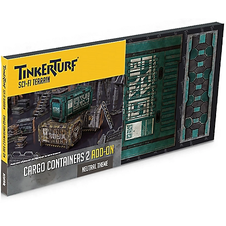 TinkerTurf Sci-Fi Terrain: Cargo Containers Series 2 Add-On - Neutral Theme, TT-CON-SR2