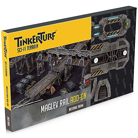TinkerTurf Sci-Fi Terrain: Maglev Rail Add-On - Neutral Theme, TT-MLA-NEU