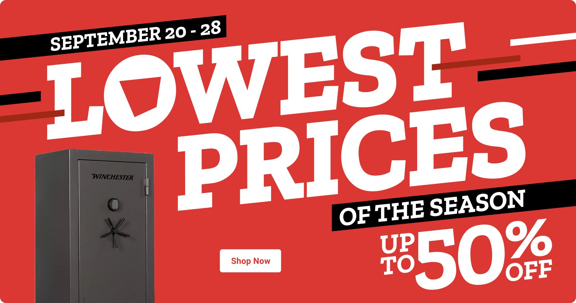 September 20 - 28, Lowest Prices of the Season. Up to 50% off. Shop Now