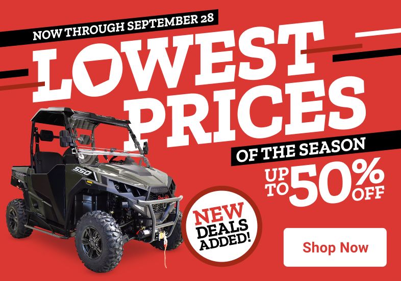 September 20 - 28, Lowest Prices of the Season. Up to 50% off. Shop Now