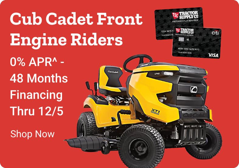 Cub Cadet Riding Mowers. 0% APR^ - 48 Months Financing Thru 12/5. Shop Now