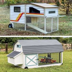 Producer's Pride Farmhouse Camper and Tractor Chicken Coops