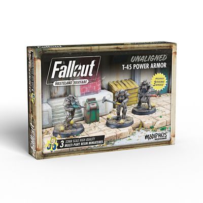 Modiphius Fallout: Wasteland Warfare Unaligned T-45 Power Armor Figure Set