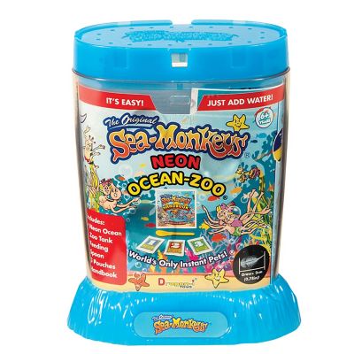 Sea Monkeys Neon Ocean Zoo Kit - World's Only Instant Pets! (Colors Vary