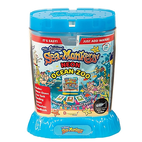 Sea Monkeys Neon Ocean Zoo Kit - World's Only Instant Pets! (Colors Vary