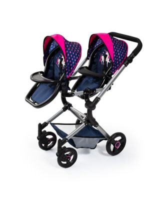 Image showing  Twin Doll Pram Neo, Dark Blue