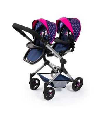 Image showing  Twin Doll Pram Neo, Dark Blue