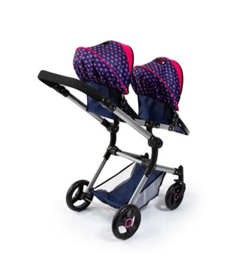 Image showing  Twin Doll Pram Neo, Dark Blue