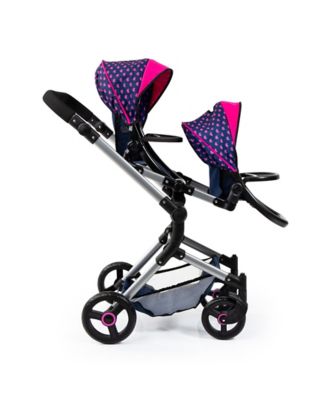 Image showing 5 th Bayer Twin Doll Pram Neo, Dark Blue