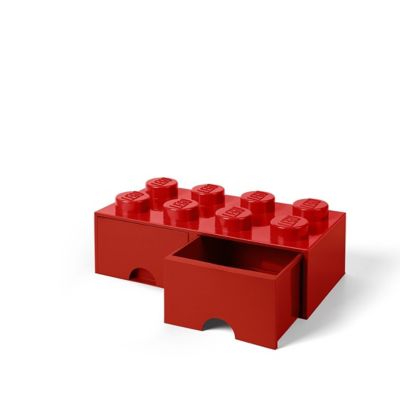 Image showing  Storage Brick Drawer 8, Bright Red