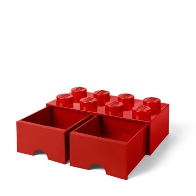 Image showing  Storage Brick Drawer 8, Bright Red